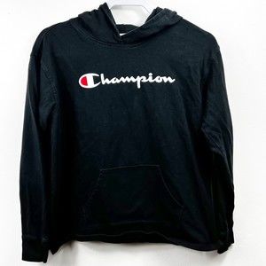 Champion Middleweight Hooded Long Sleeve T-Shirt Size S
